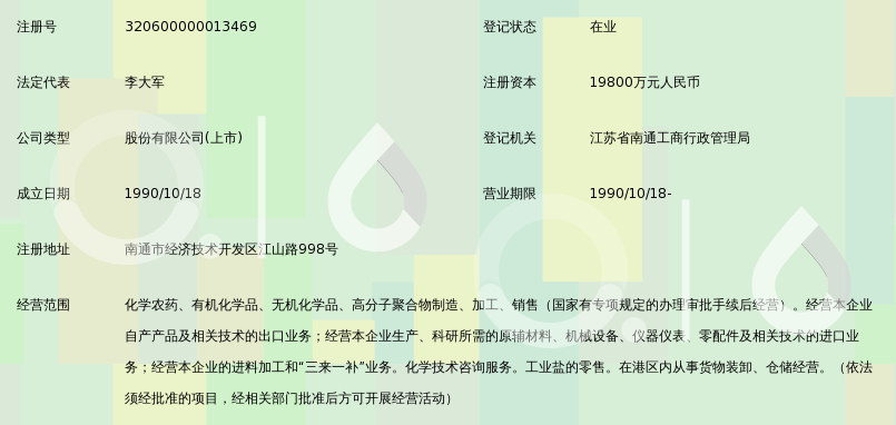 南通江山农药化工股份有限公司_360百科