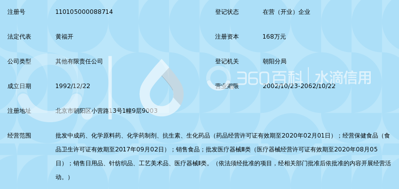 北京京华医药有限公司_360百科