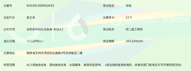 西安天马国际旅行社宝鸡分社_360百科