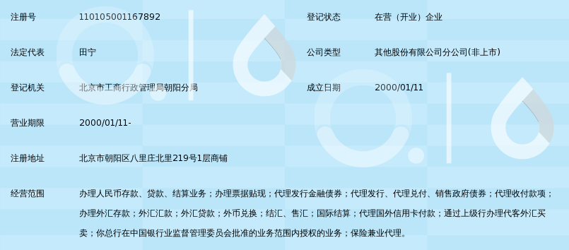 中国银行股份有限公司北京红领巾桥支行