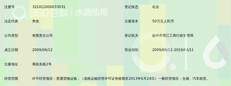 扬州华达物流有限公司_360百科