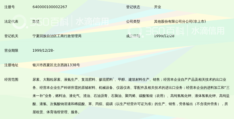 中国石油天然气股份有限公司宁夏石化分公司_