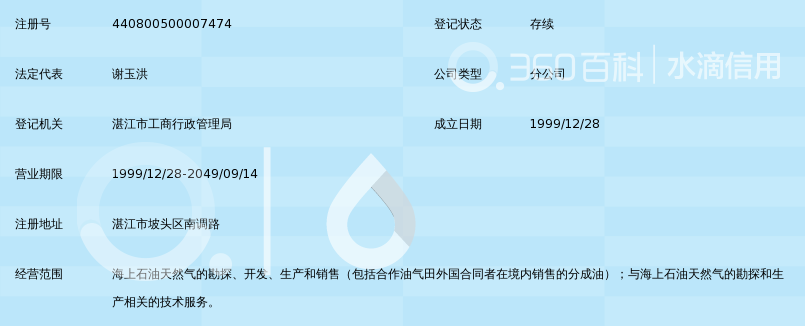 中海石油(中国)有限公司湛江分公司_360百科