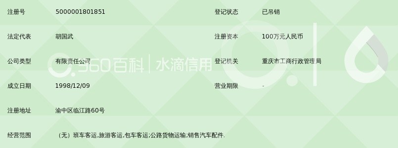 重庆市渝交高等级公路客运有限责任公司_360