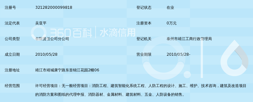 江苏省华海消防工程安装有限公司泰州分公司_
