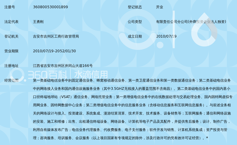 中国移动通信集团江西有限公司吉安分公司城北