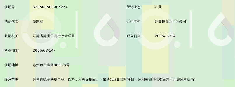 苏州肯德基有限公司干将路贵宾店_360百科