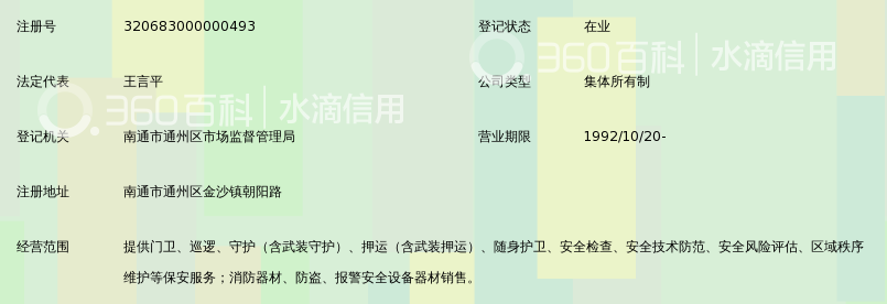 南通市通州区保安服务公司