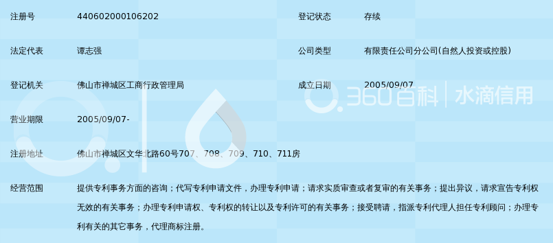 广州嘉权专利商标事务所有限公司佛山分公司