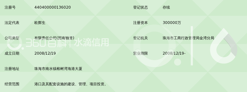 珠海港控股集团有限公司_360百科