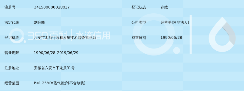 安徽省六安市水电建筑工程公司锅炉安装队